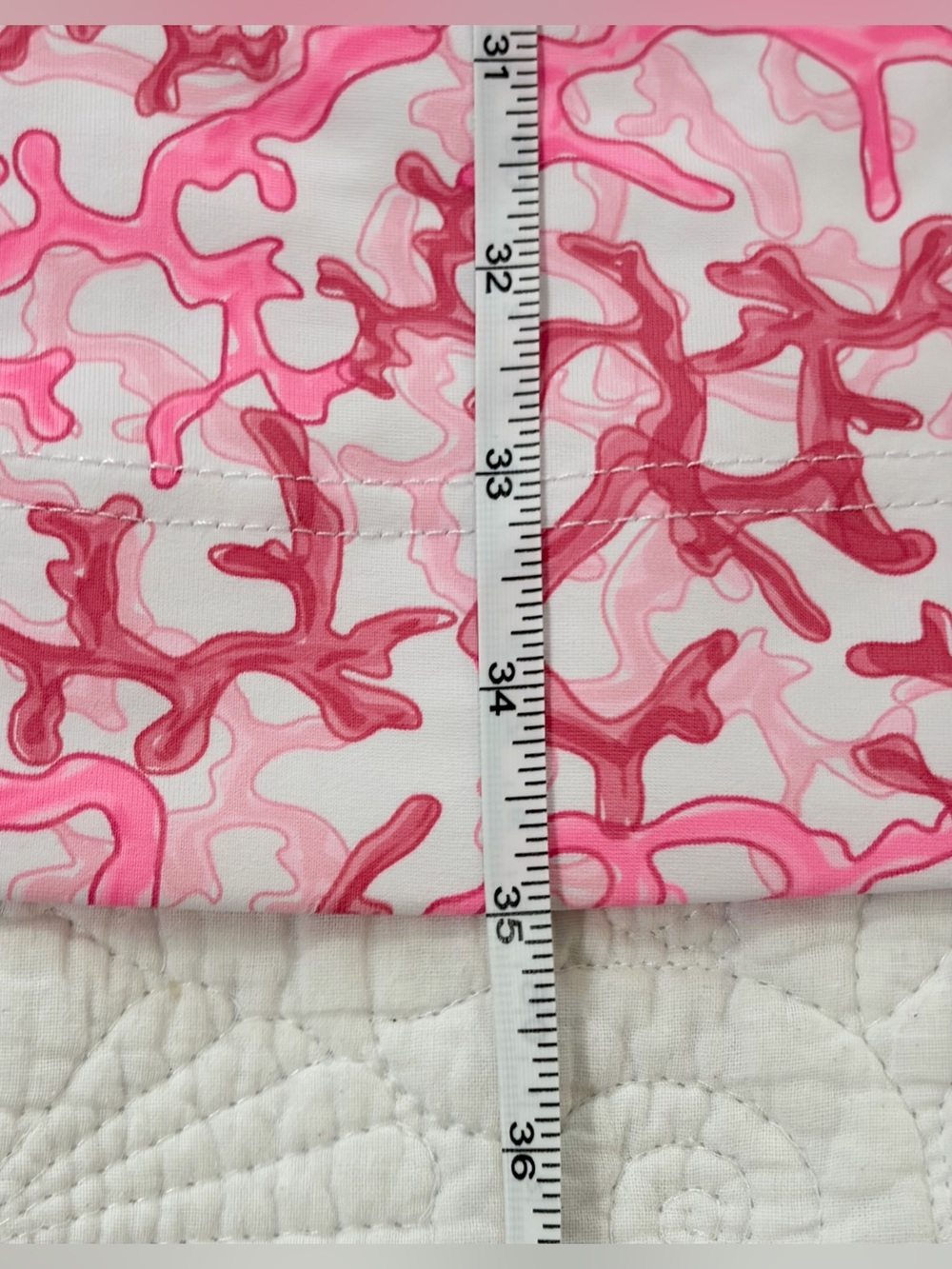 PRELOVED SZ L Lulu-B Pink and White Coral-Print Shift Dress/tunic top - Picture 5 of 6